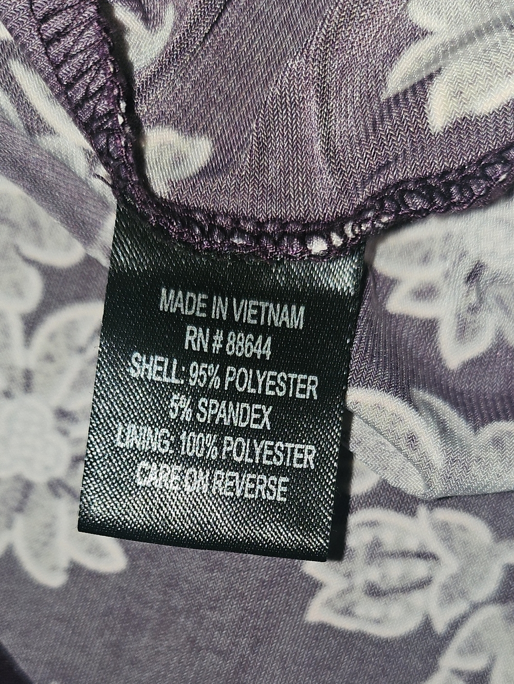 🟢 Glamorous Purple & White Floral Lace-Trim Bell Sleeve Midi Dress Large (12) - Picture 6 of 10